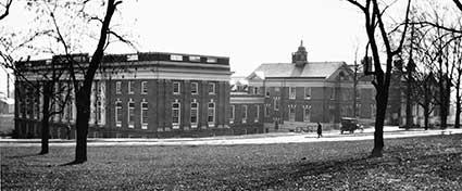 In 1916 the new Steele Wing increased patient capacity to 200 beds and accommodated an Outpatient Department to the U.Va. Hospital. Kal W. Howard donation,  Eleanor Crowder Bjoring Center for Nursing Historical Inquiry, University of Virginia School of Nursing.
