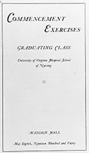 University of Virginia Hospital School of Nursing Class of 1930 Commencement Exercises program.  Courtesy of Historical Collections & Services, Claude Moore Health Sciences Library, University of Virginia.