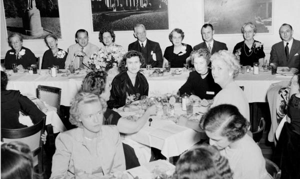 The fiftieth anniversary of the School of Nursing was celebrated in 1951 with special events and guests.	Carrie Mays Cook (DIPLO 1927) donation to the ECBCNHI. Eleanor Crowder Bjoring Center for Nursing Historical Inquiry, University of Virginia School of Nursing.