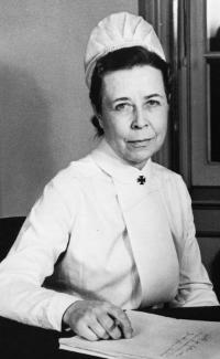 Claire M.J. Wangen, MA, RN, who headed the school from 1937 to 1941, was the first U.Va. superintendent of nursing to hold a master's degree. Claire Wangen, Superintendent of Nurses, Hollsinger Collection, Albert and Shirley Small Special Collections Library, University of Virginia
	