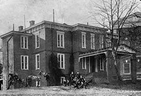 Varsity Hall, the first student nursing residence located outside of the hospital. Varsity Hall, Albert and Shirley Small Special Collections Library, University of Virginia.