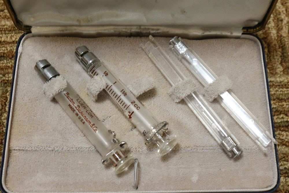 BD glass syringes