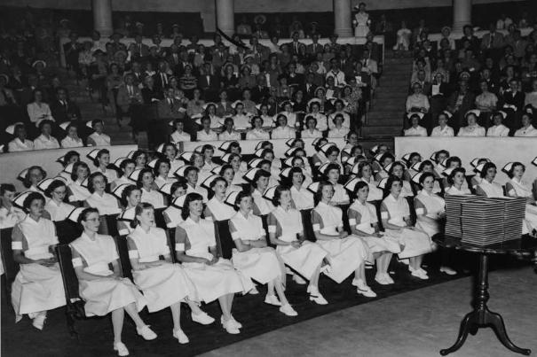 Graduation ceremony for UVA nurses in 1951