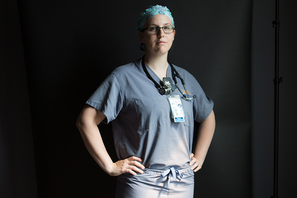 Cate Matzke, a DNP Class of 2020 graduate and a COVID nurse in CUlpeper