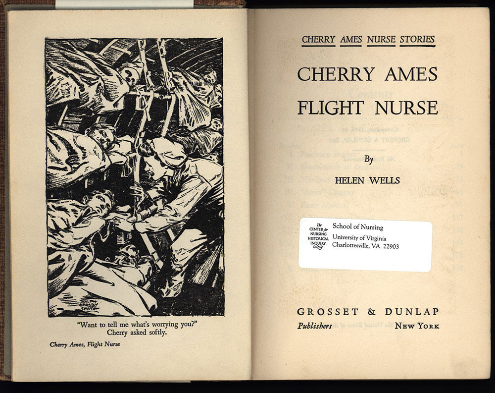 Cover page from Cherry Ames Flight Nurse by Helen Wells