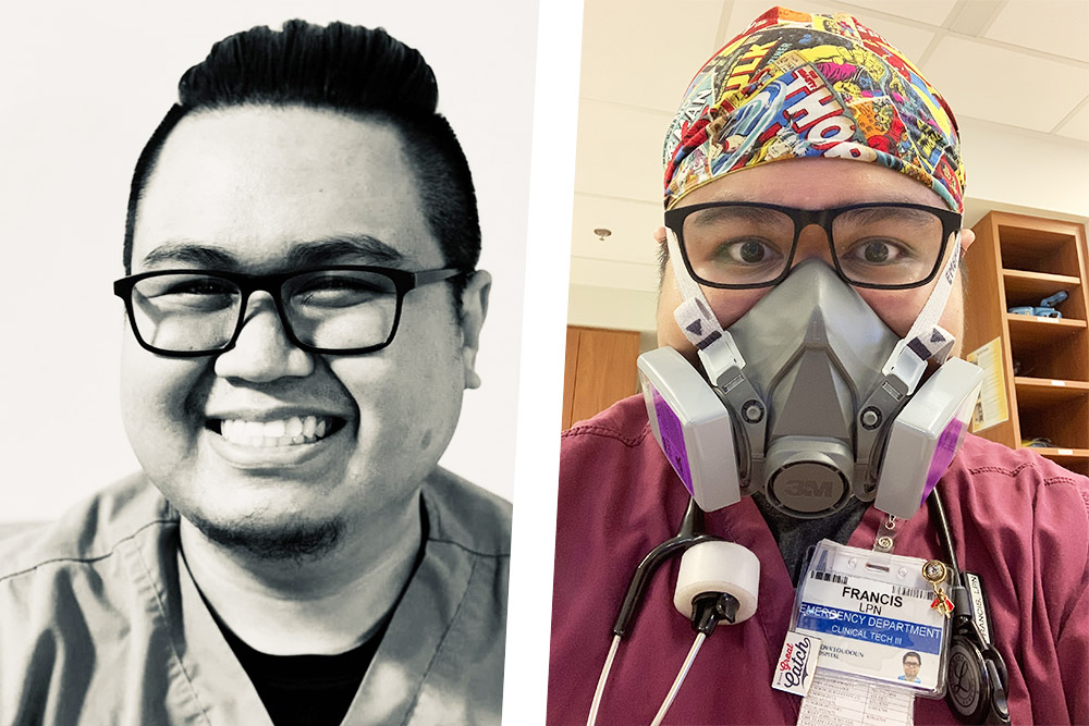 Francis Atangan, RN to BSN student who attends class at UVA's Northern VA site.