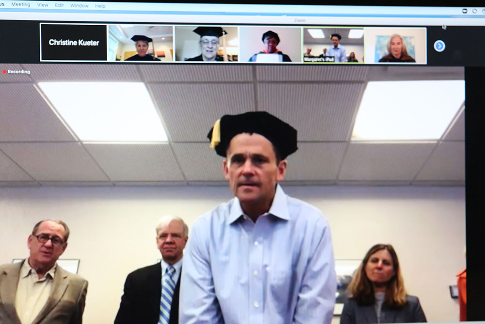 UVA President Jim Ryan and others attend Pam Sierschula online graduation