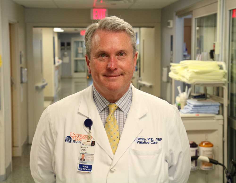 Ken White in the UVA Medical Center