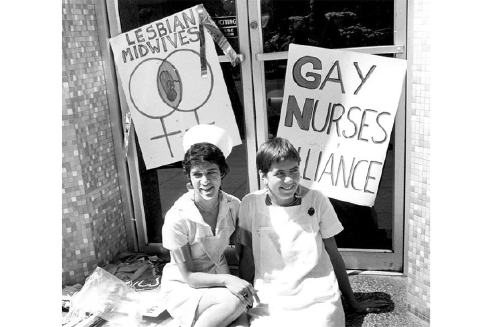 Midwives during a Gay Nurses Alliance march