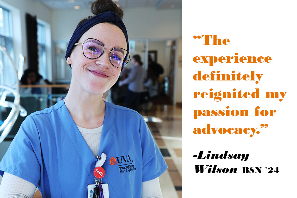 Lindsay Wilson, ABSN student, who took part in VNA's Lobby Days