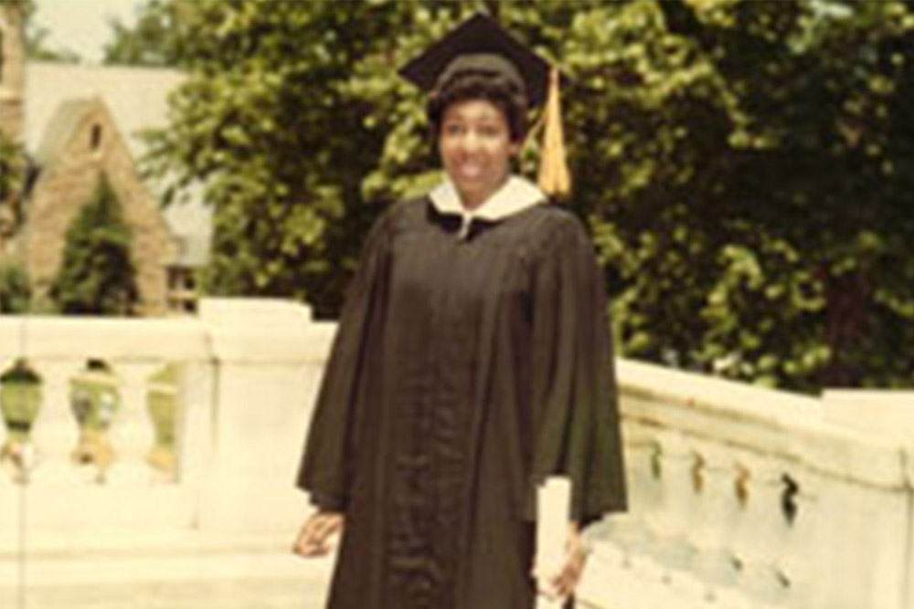 Mavis Claytor, 1970, at her graduation