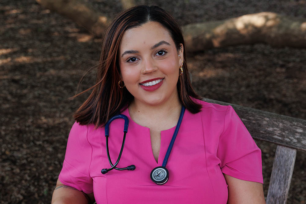 A smiling nursing student