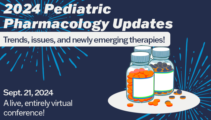 Pediatric Pharmacology conference information graphic