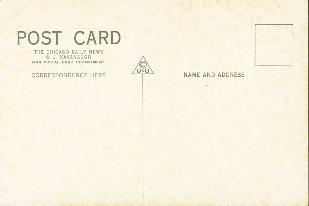 The address side of WWI postcard