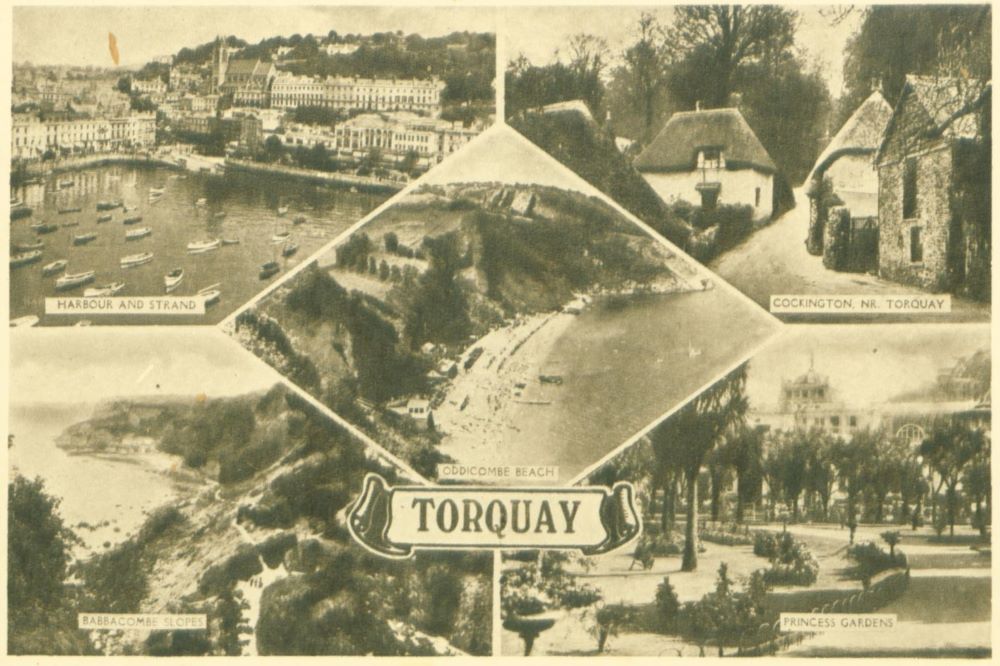 A collage of Torquay scenes in England