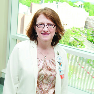 Nurse Dea Mahanes, a nurse and preceptor for UVA Nursing students.