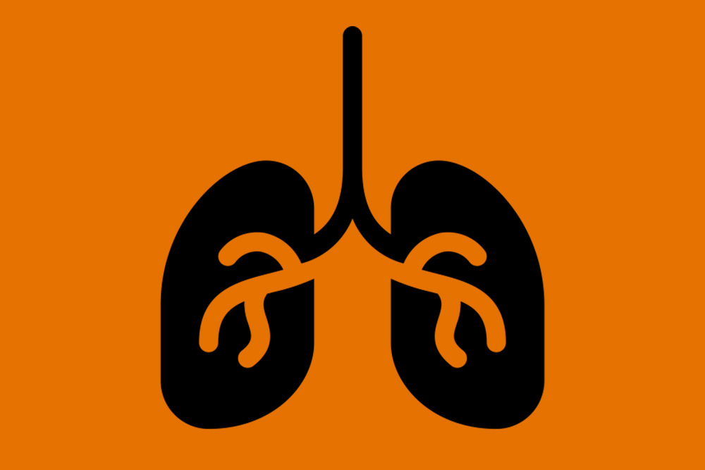lung cancer icon, illustration by Deemak Daksina, Noun Project