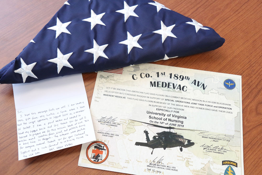 Flag Flown in Syria Finds Home at UVA