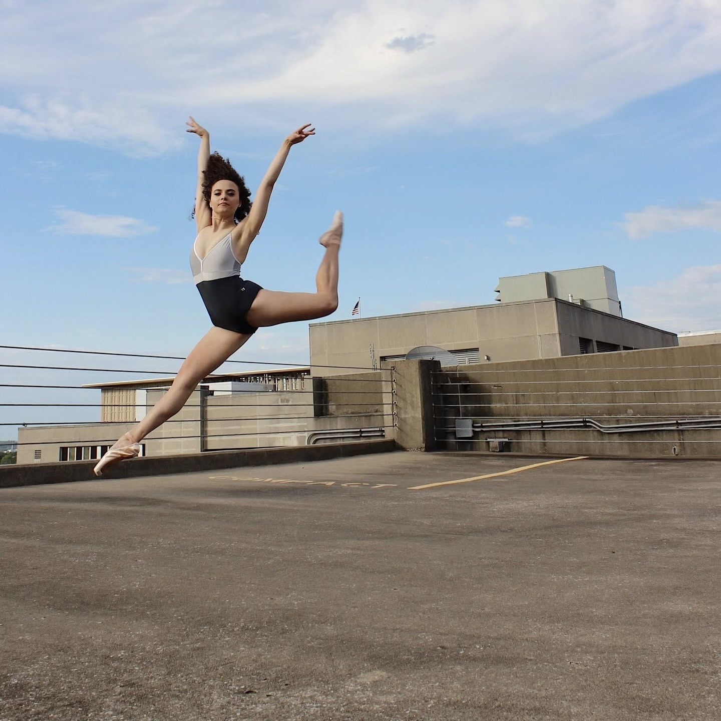 BSN Student Molly Yeo as former dancer, leaping into air